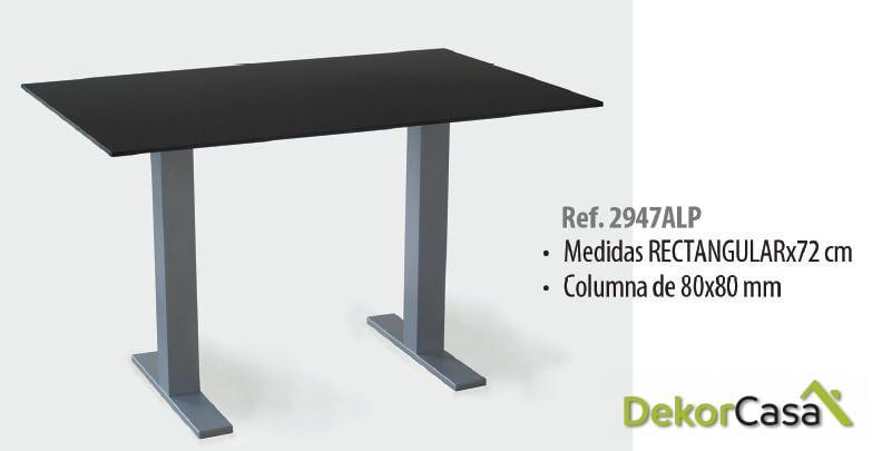 Base de mesa aluminio rectangular