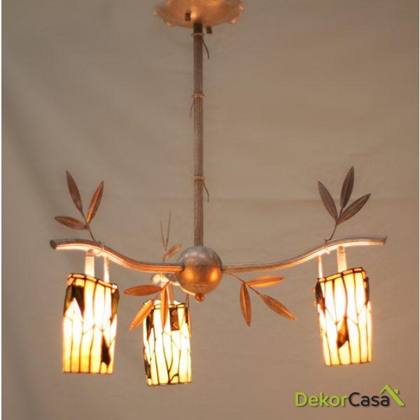 Lámpara de techo colgante arbol Tiffany 3 luces