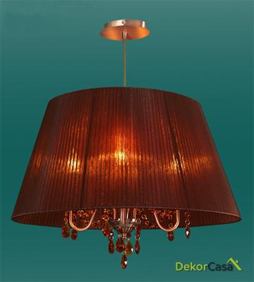 Lámpara de techo colgante marrón cobre