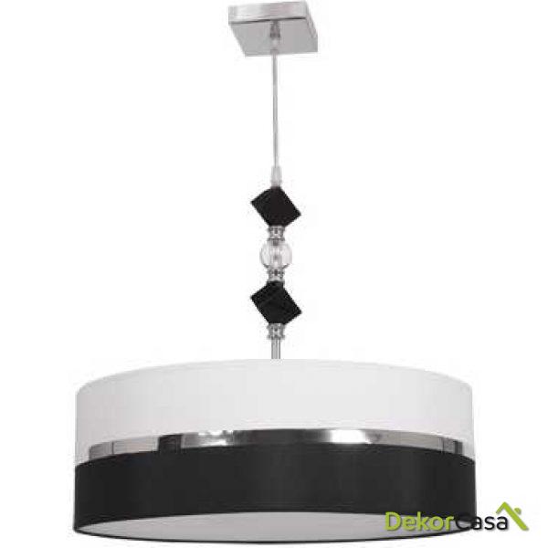 Lámpara de techo colgante pantalla blanco / negro milos
