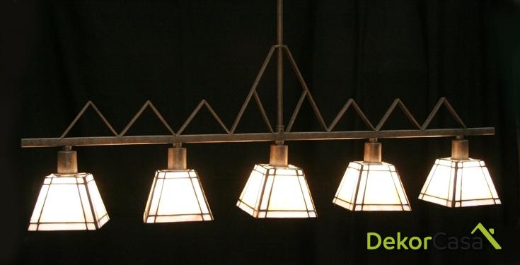 Lámpara de techo colgante Tiffany 5 luces