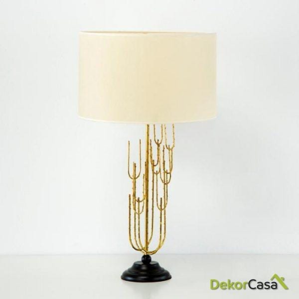 Lámpara Sobremesa 17x17x50 Metal Dorado