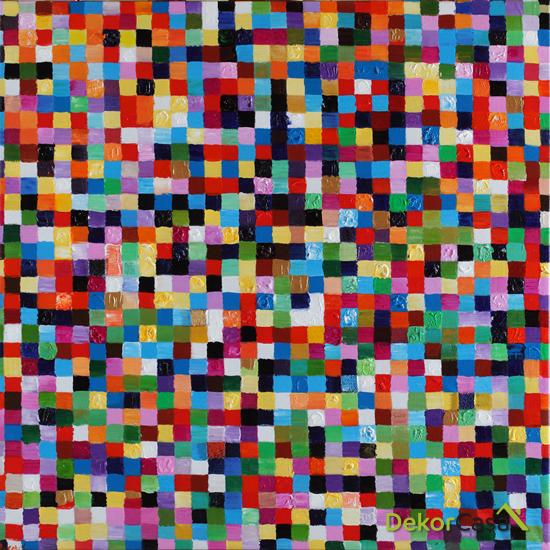 Lienzo Pixels de Colores