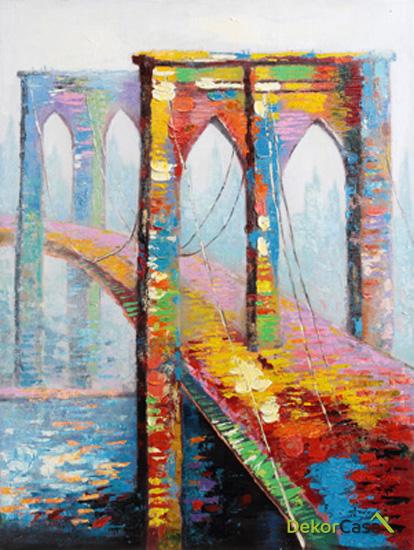 Lienzo Puente de Brooklyn Colorido