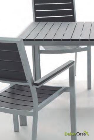 Mesa aluminio lamas imitacion madera Kind