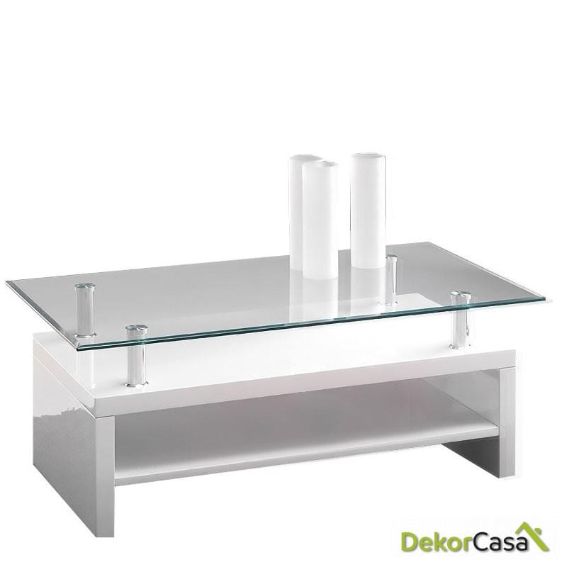 mesa de centro day cristal blanco