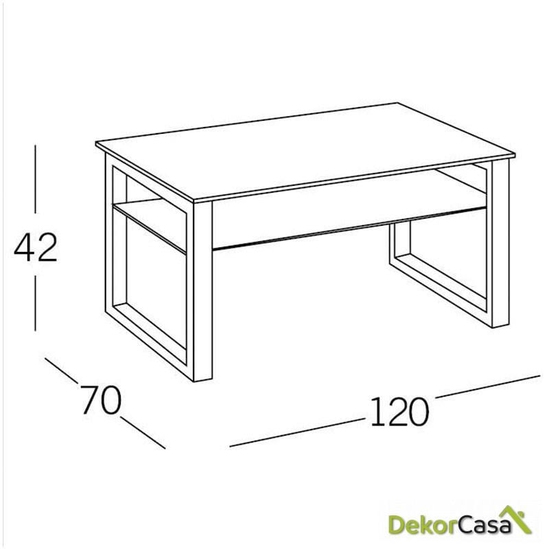 mesa de centro mood rectangular acero 2