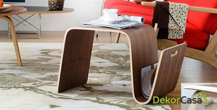 mesa revistero nayara madera curvada detalle