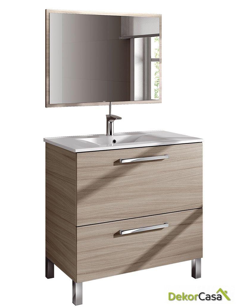 Mueble lavabo 80 x 80 x 45cm + espejo + LAVABO