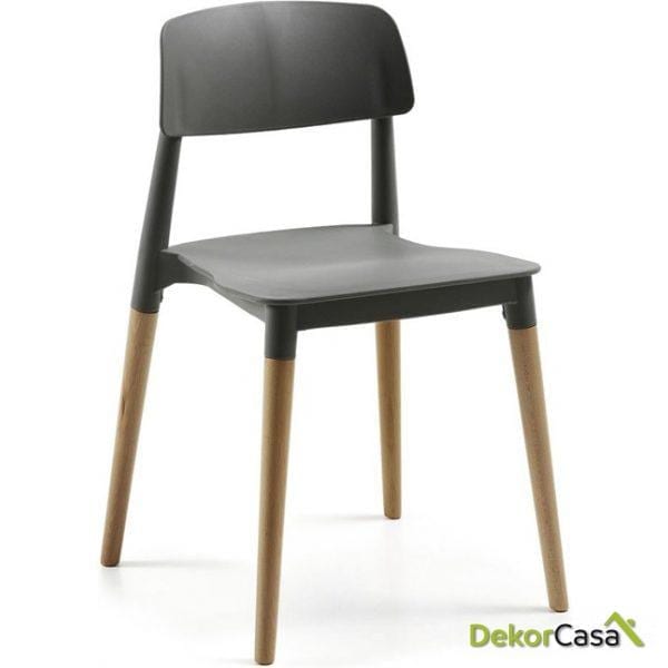 silla cros apilable-madera polipropileno