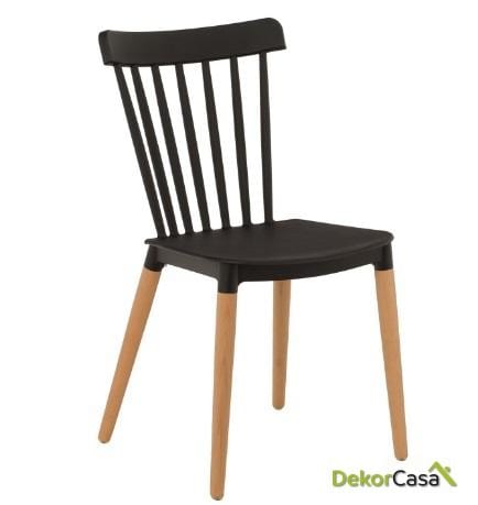 silla vanesa madera polipropileno