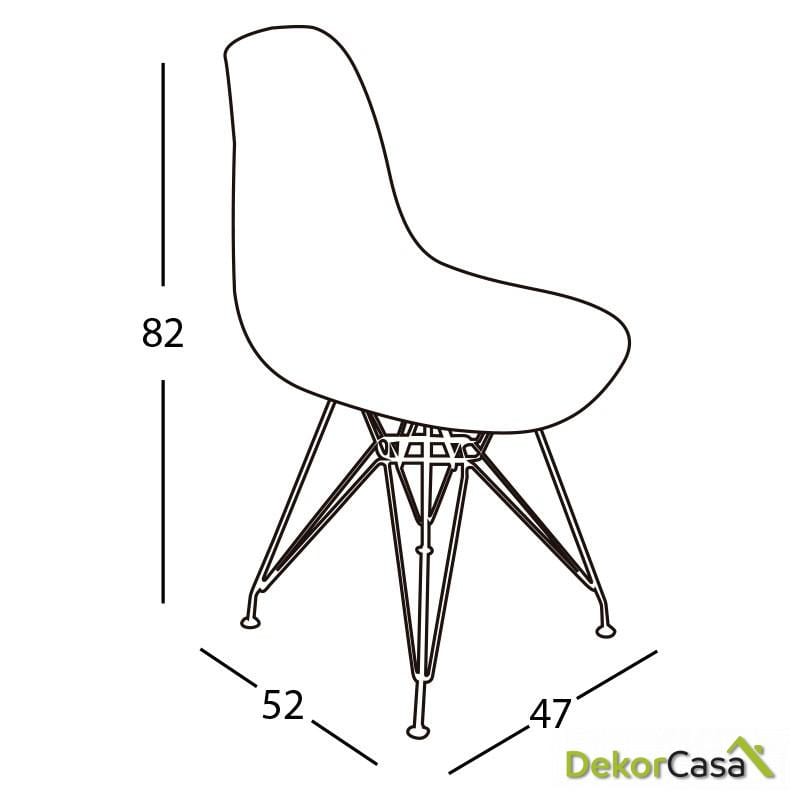 silla eames blanca pata metalica 1