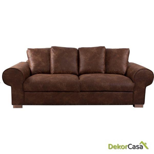 sofa 3 plazas arbre marron o gris 240x100x92 cm