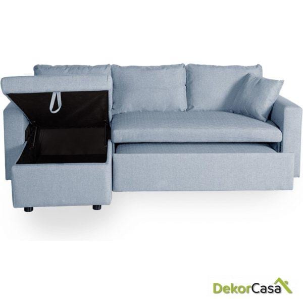 Sofa cama chaise longue anna azul 1