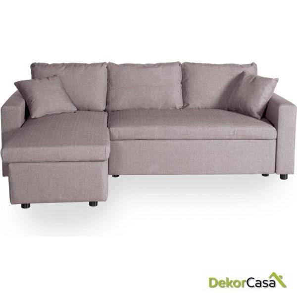 Sofa cama chaise longue capuccino