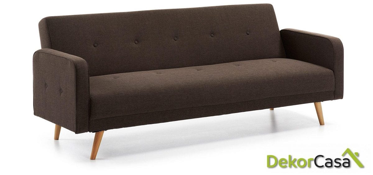 Sofa Cama ROGER 210 CM.Tejido Marron Oscuro
