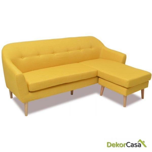 Sofa chaise longue amarillo