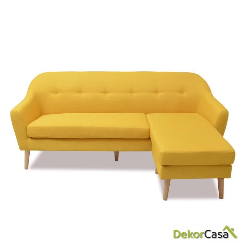 sofa chaise longue amarillo dekorcasa