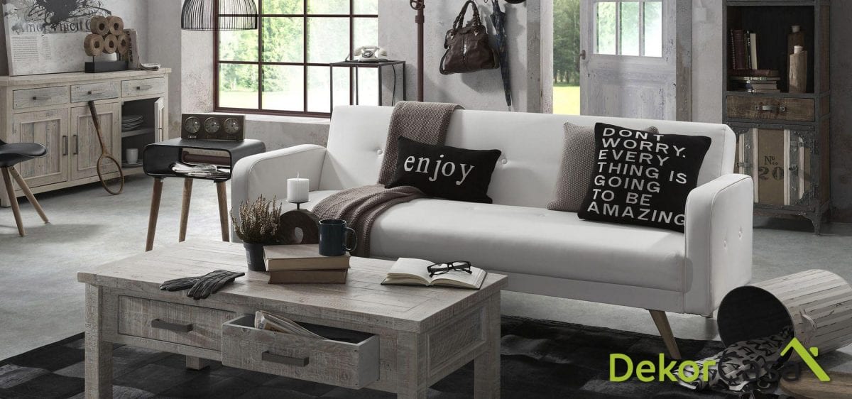 sofa cama roger 210 cm pu blanco puro ambiente 1