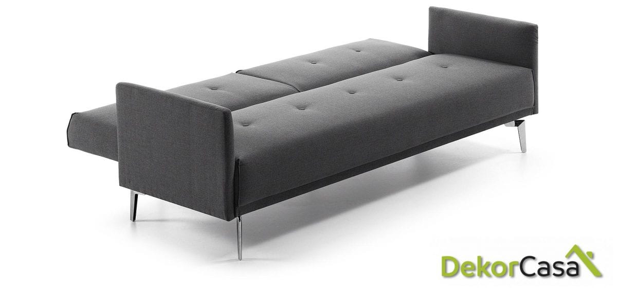 sofa cama rolf 200 cm tejido gris claro abierto