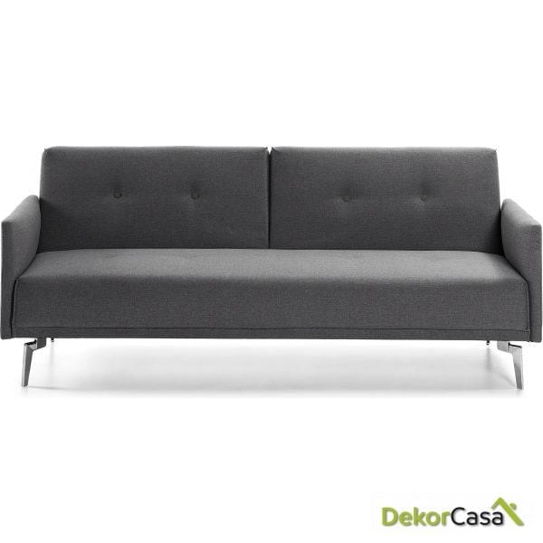 sofa cama rolf 200 cm tejido gris claro frente