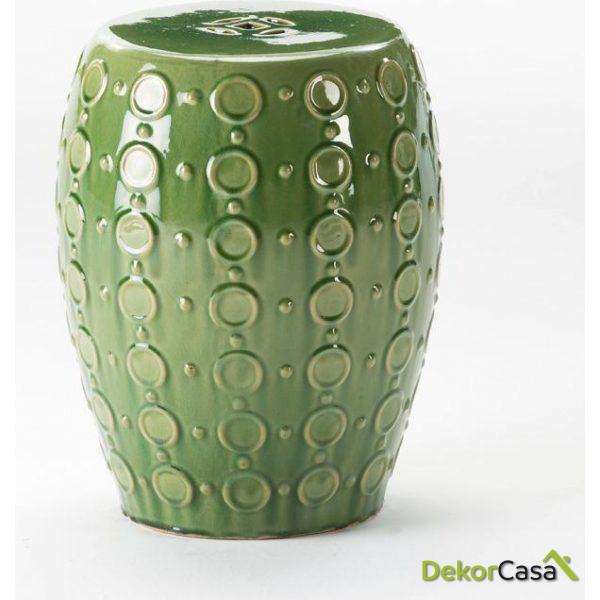 Taburete 36x46 ceramica verde
