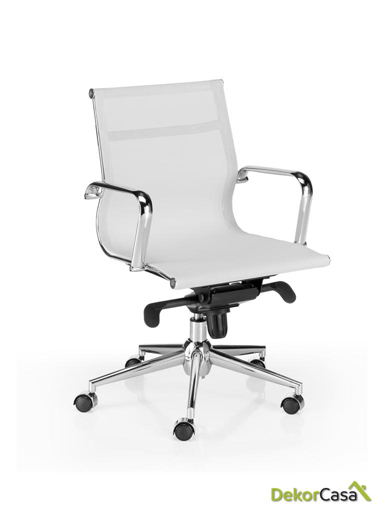 silla oficina malla respaldo bajo blanco berlin 1