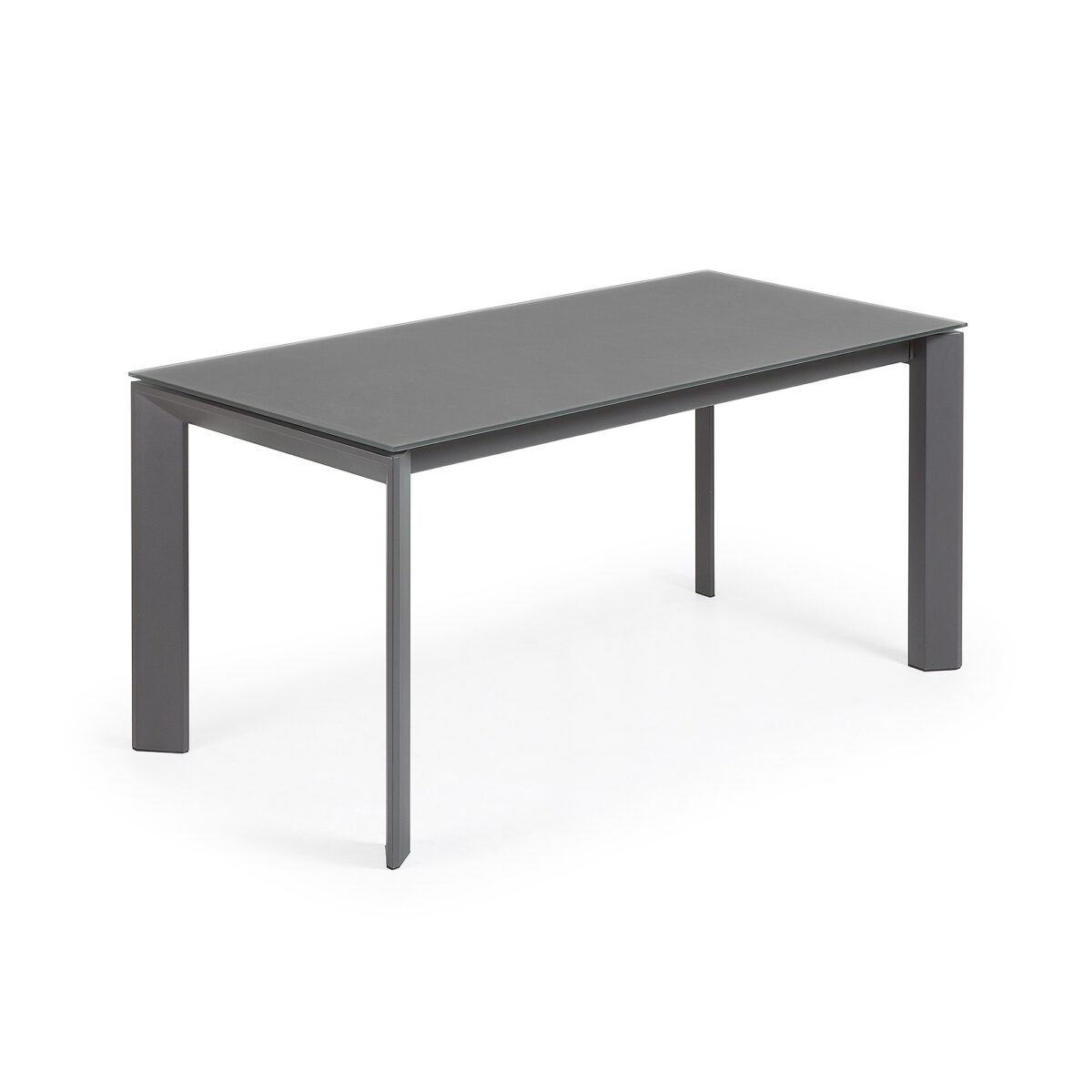 ATTA Mesa extensible 160 (220) cm cristal gris patas grafito