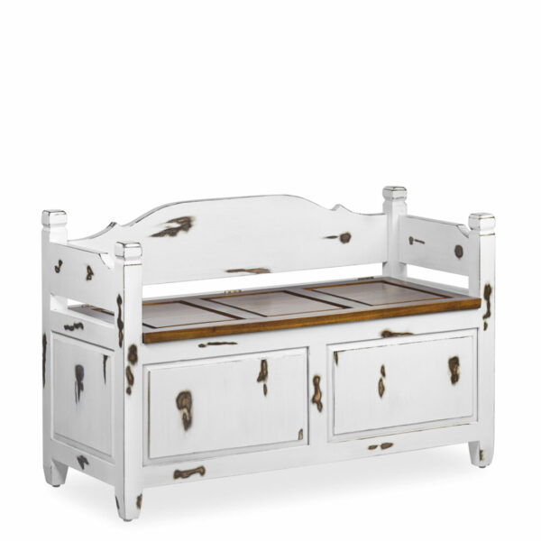 Banco Baúl Combinable Blanco
