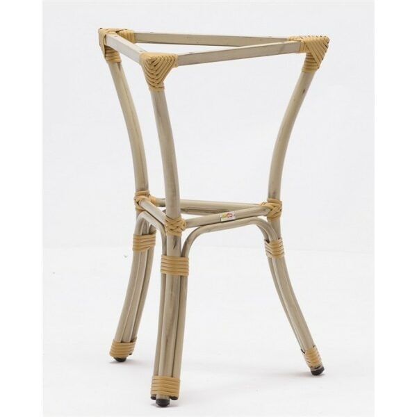 base de mesa acapulco aluminio 3 pies acabado bambu beige