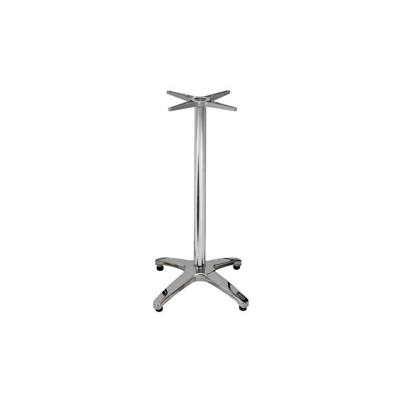 base de mesa roma alta 4 brazos inoxidable y aluminio