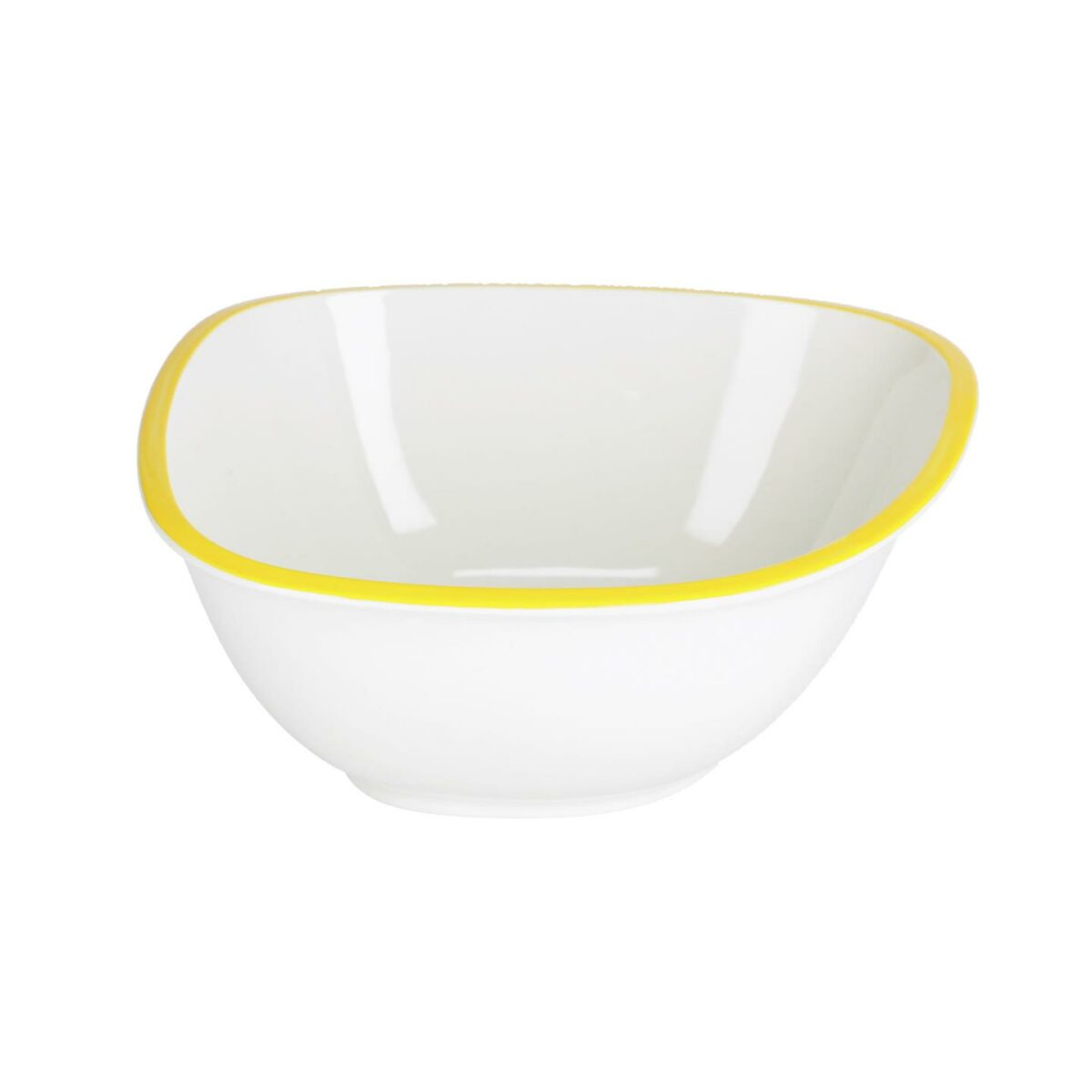 Bol grande Odalin porcelana blanco y amarillo