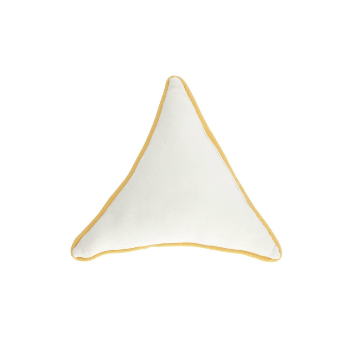 Cojín triangular Fresia 100% algodón blanco