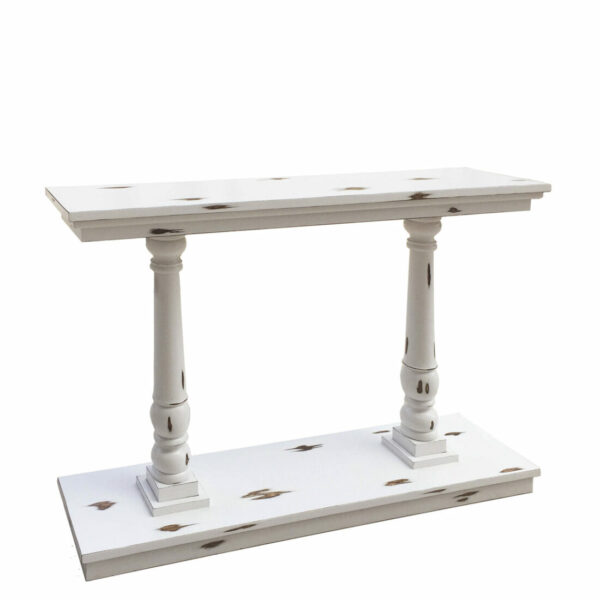 Consola Decapada Blanca Columnas