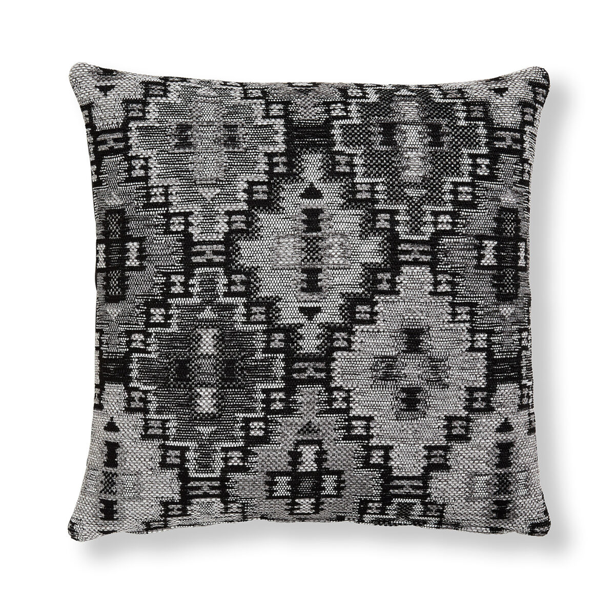 CUZCO Funda cojín 45x45 tela combinación gris oscuro