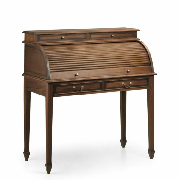 Escritorio Grande Vintage Con Persiana + Bandeja Extraíble