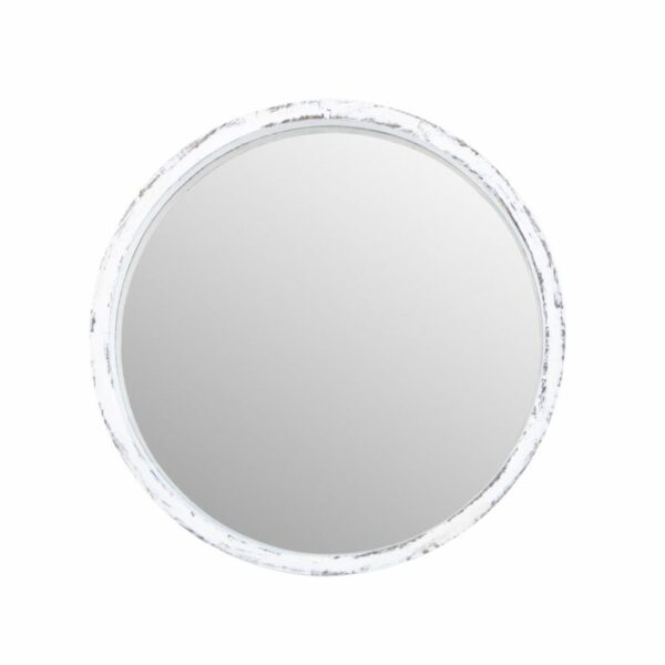 Espejo Pared Dakota Redondo Blanco Pequeño