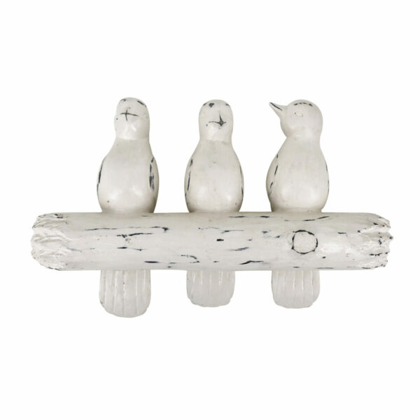 Figura Ethnic 3 Pajáros Blanco