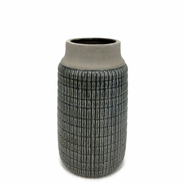 Jarrón Tian Relieve Gris