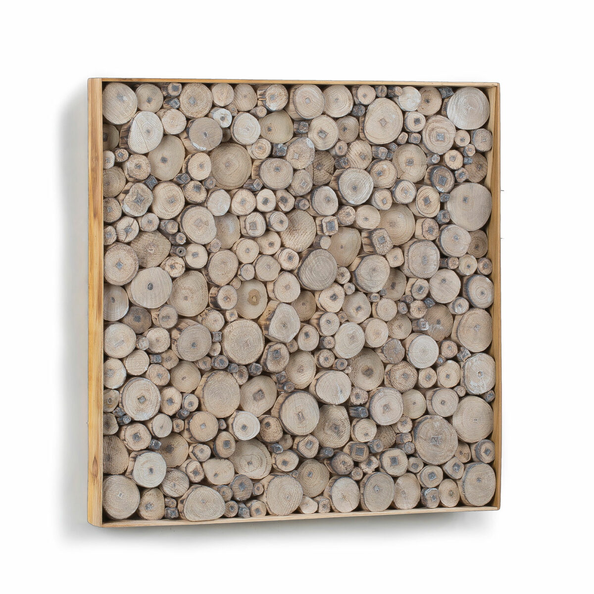 JIMMY Panel mural 49x49 madera natural