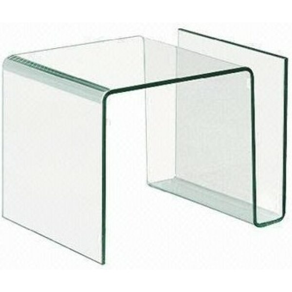 mesa atlantis baja cristal curvado 61x42 cms