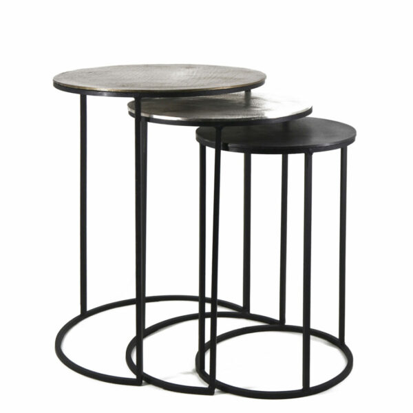 Mesa Auxiliar Antique Redonda 3 Colores S/3