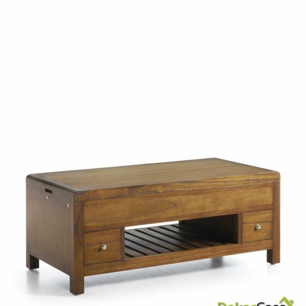 Mesa Centro Flash 2 Cajones 1 Hueco Top Elevable