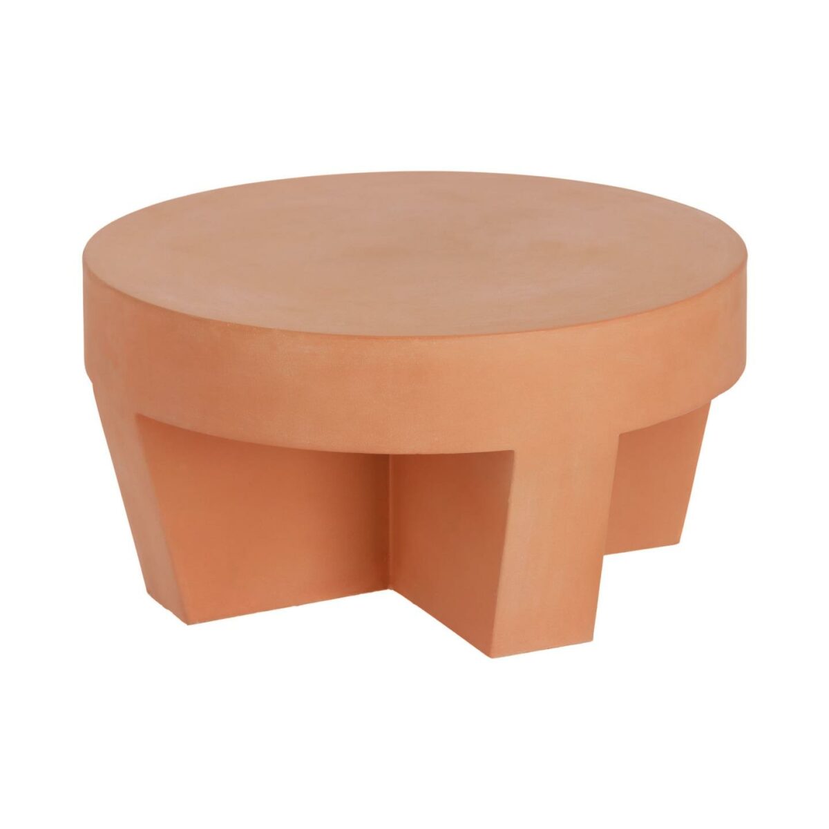 Mesa de centro redonda exterior Vilena de terracota Ø 60 cm