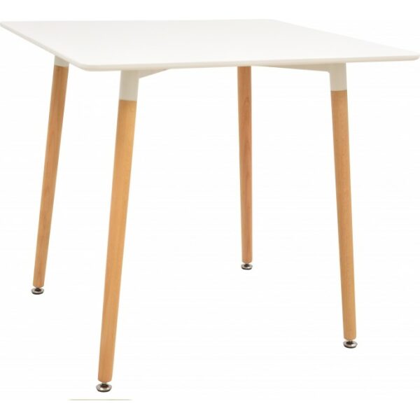mesa edurne madera tapa lacada blanca 80 x 80 cms