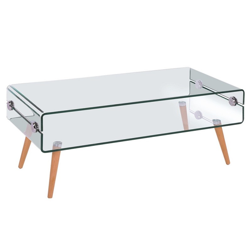 mesa holanda madera cristal 110x55 cms