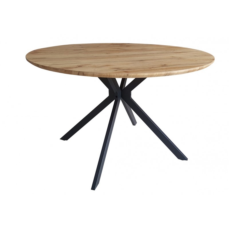 mesa minerva metal madera 120 cms de diametro