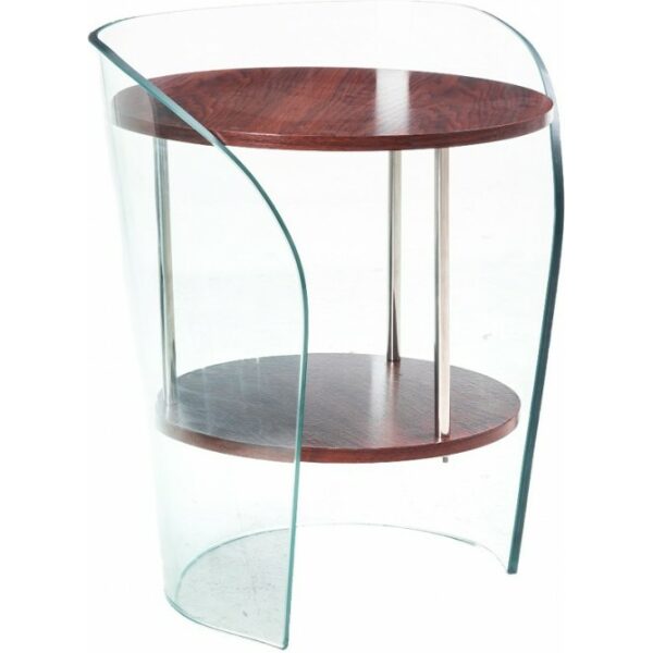 mesa modbury baja madera cristal 50 x 50 cms