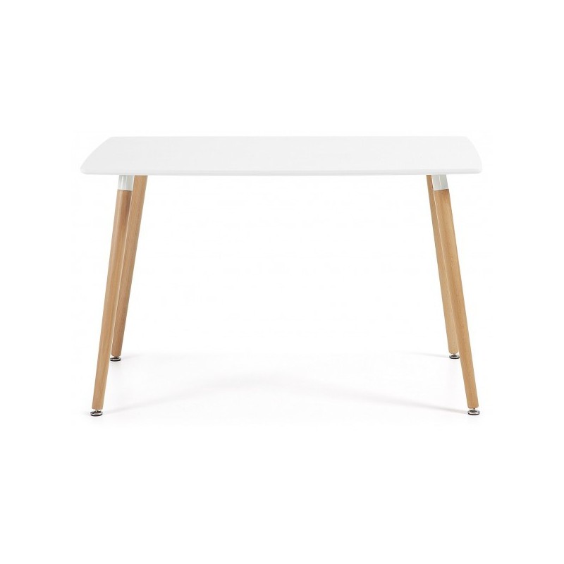 mesa nury madera tapa lacada blanca 120 x 80 cms