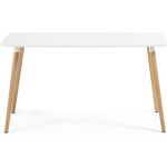 mesa nury new madera tapa blanca 160 x 90 cms